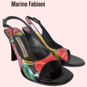 Bold Style, Unique, Only $29! -Marino Fabiani Floral Leather Heels, Size 7